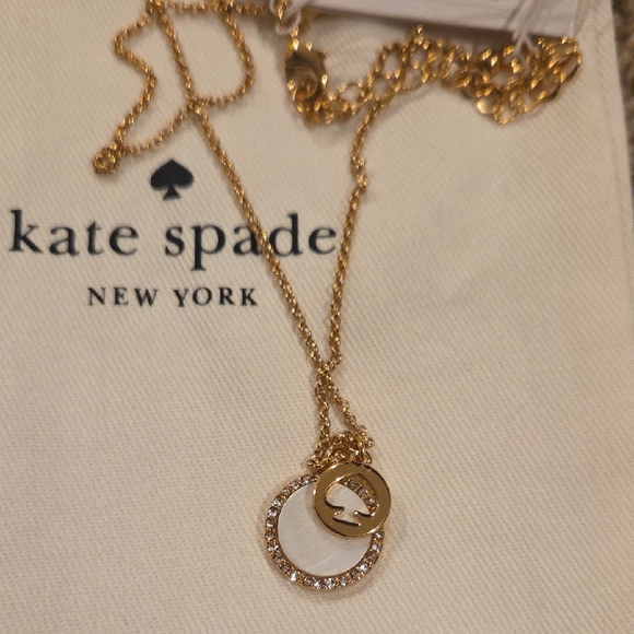 Kate Spade Gold and White Circle Necklace - Picture 1 of 6